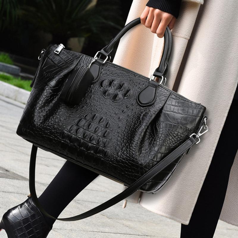 Handbag Crocodile Pattern Women's Bag Large-capacity European and American Fashion Tote Bag Commuter Shoulder Bag Women