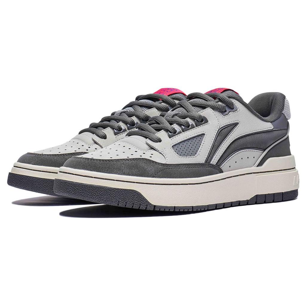 Li Ning Bad5 New Star 2 Basketball Culture Shoes Trendy Casual Shock Absorption Non-Slip Low-Top Basketball Shoes Men sneaker Gray ABCT055-3