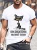 Novelty I Have Selective Hearing You Werent Selected Cat T Shirt Graphic Short Sleeve Husband Great Gifts Summer Fashion T-shirt