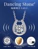 [MomentWish] Dancing Stone Necklace for Women, Moissanite Pendant, Sterling Silver 925 Chain, Hypoallergenic, Artificial Diamond, Birthday/Anniversary