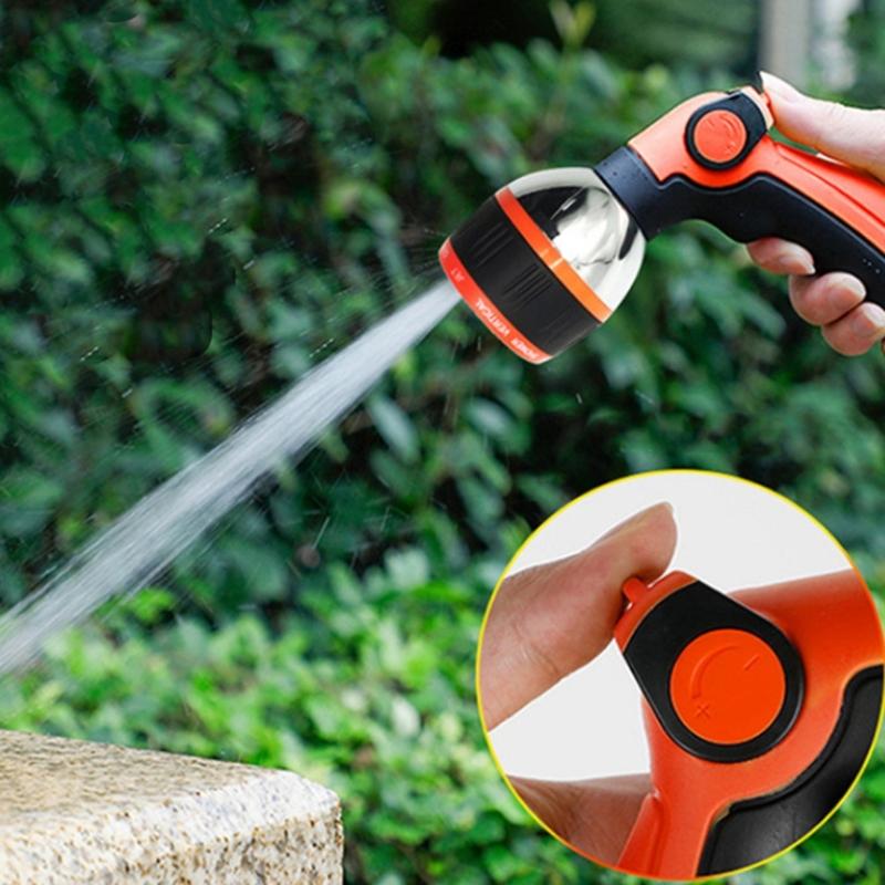 Professional 10 Mode Watering Nozzle With Thumb Activated Control Metal Construction Suitable For Vehicle Patio Cleaning
