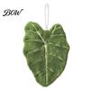 Cute Leaf Design Towel Shape Hand Towel, Soft Absorbent with Hanging Loop, Decorative Shaped Maple Ginkgo for Kitchen Bathroom Drying Decor