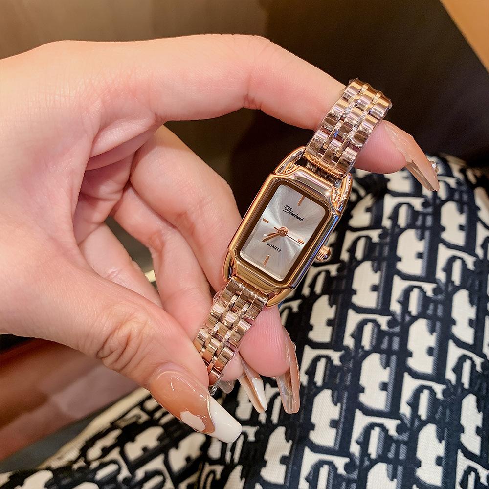 Fashionable Temperament Steel Band Watch Commuting Daily Casual Quartz Watch Women's Simple Two-hand Women's Watch