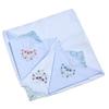 3Pcs 28x28cm Small Square 100% Cotton Thin Beautiful Handkerchiefs Women Portable Pocket Embroidered Lace Hankie Towel