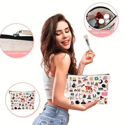 2 Stück Taylor Swift Make-up-Taschen Sänger Make-up-Taschen Geschenk für Musikliebhaber Fans