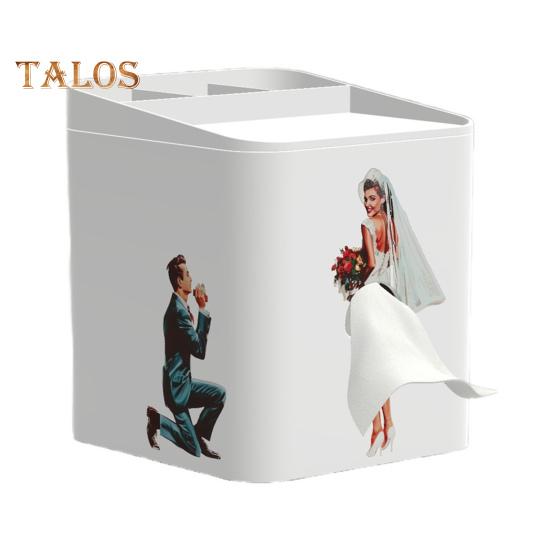 

Декоративный держатель для коробки салфеток со съемной крышкой, большая емкость, уникальный дизайн, коробка для салфеток, украшение для стола белый