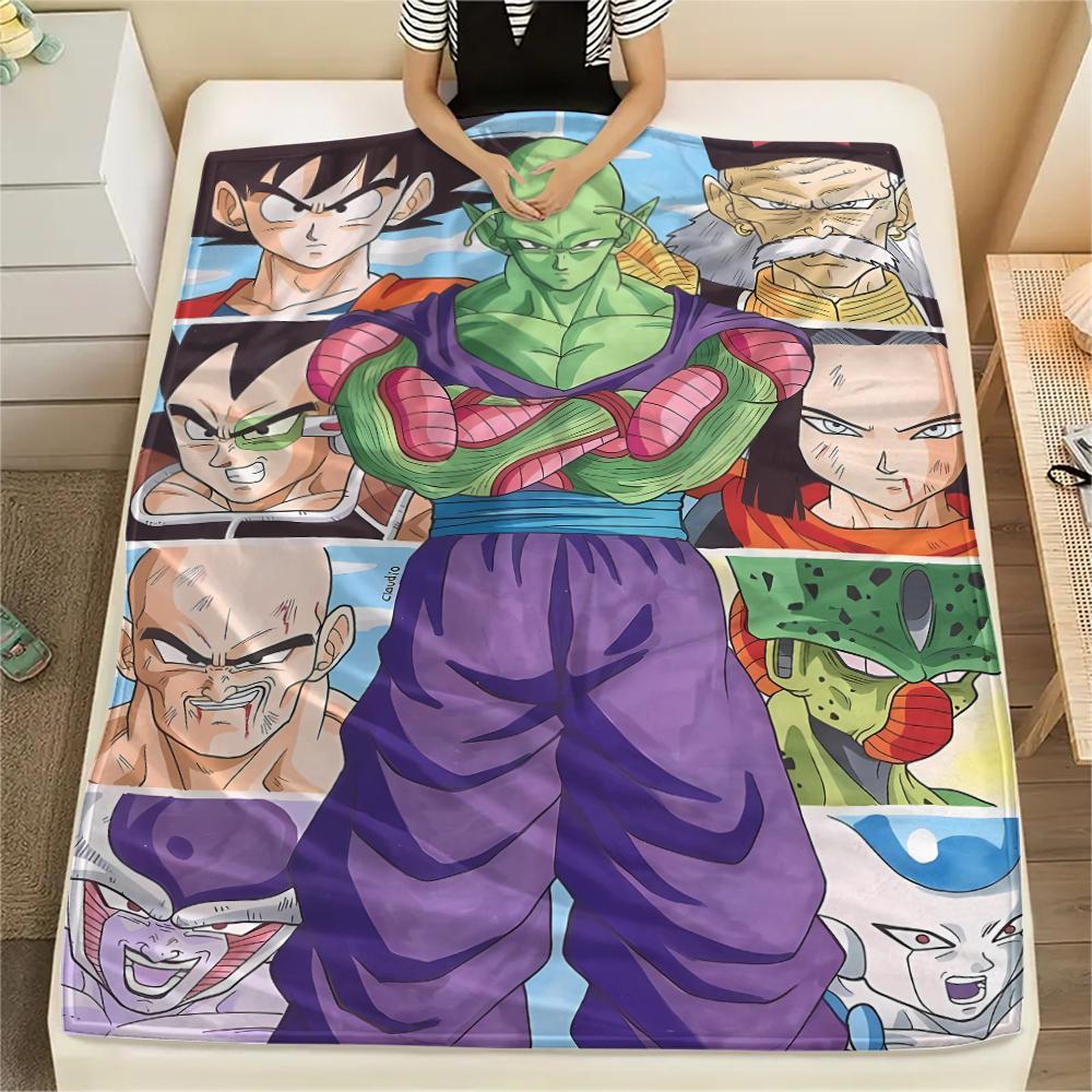 Dragon Ball characters Print Flannel Blanket,High quality Comfortable for All Seasons,Home Decor,Warmth and Comfort,Perfect for Christmas Gifts