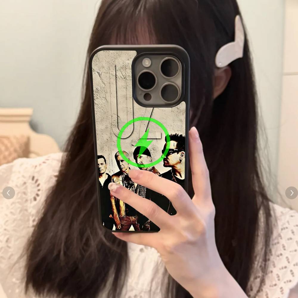 1pc Famous U-U2 Rock Band For Magsafe Magnetic Phone Case For IPhone 17 16 Pro Max 15 Plus 14 13 12 11 Cover