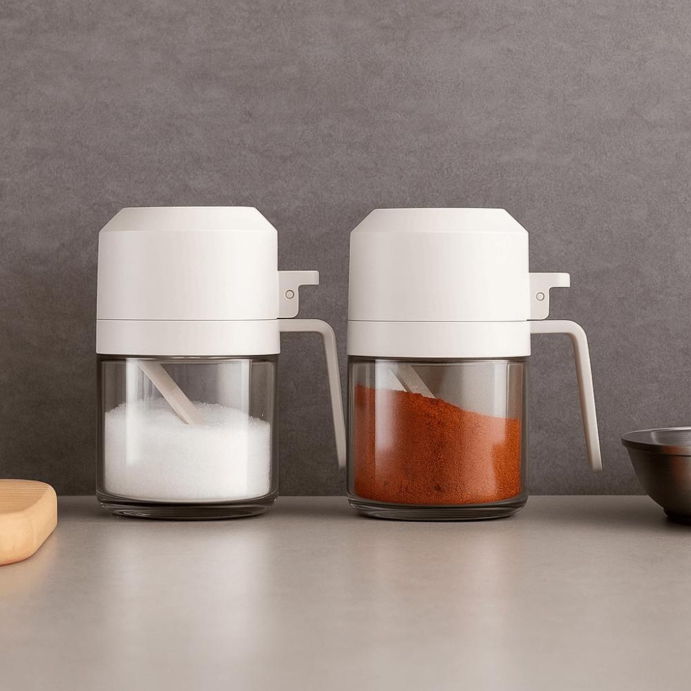 Moisture-proof Glass Seasoning Jar Large Capacity Sugar and Salt Container Spice Container  Kitchen