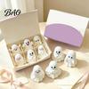 Halloween Party Table Decorations 6Pcs Ghost Figurine, Cute Pen Holder, Miniature Desk Decor, Funny Practical Holiday Decor Pencil Stand Ornament,