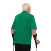 Mens Alzheimer Care T-Shirt Open Back Overlap Short Sleeve Lapel Zipper Neck Adaptive Top
