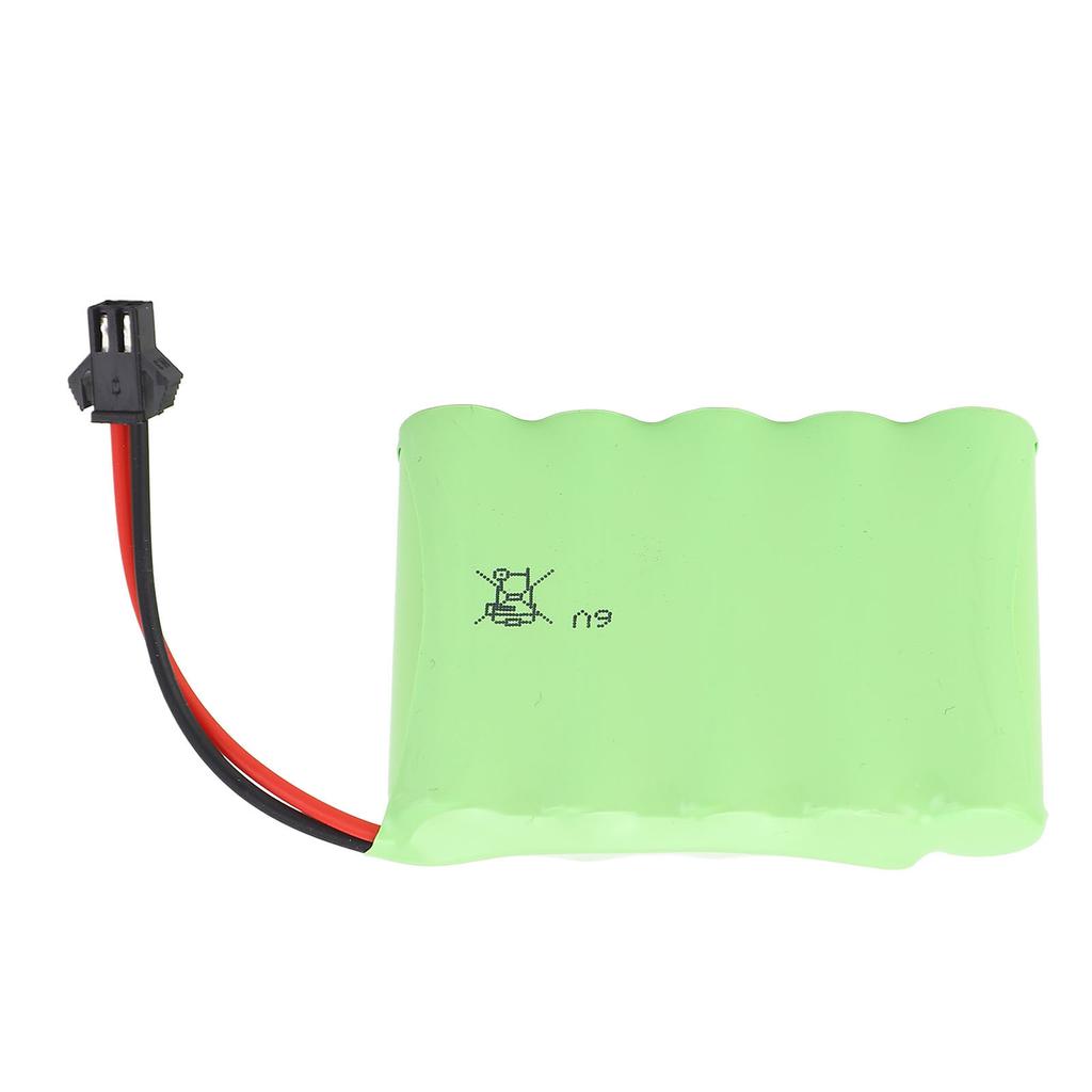 6.0V 2400mAh Lithium Battery with SM 2P Plug Replacement RC Rechargeable Lithium Battery for RC Cars Trucks