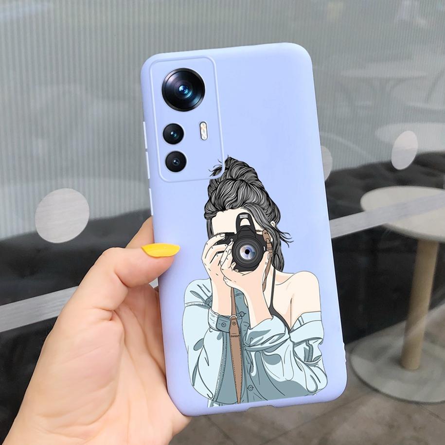 For Xiaomi 12T Pro Case 2022 Cute Sunflower Pretty Girls Cover Silicone Soft Phone Case For Xiaomi Mi12T Mi 12T Pro Cover Bumper