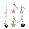 Beautiful Butterfly Phone Ornament Keychain Colorful Butterfly Pendant Phone Chain Accessory Pendant for Keys Backpacks