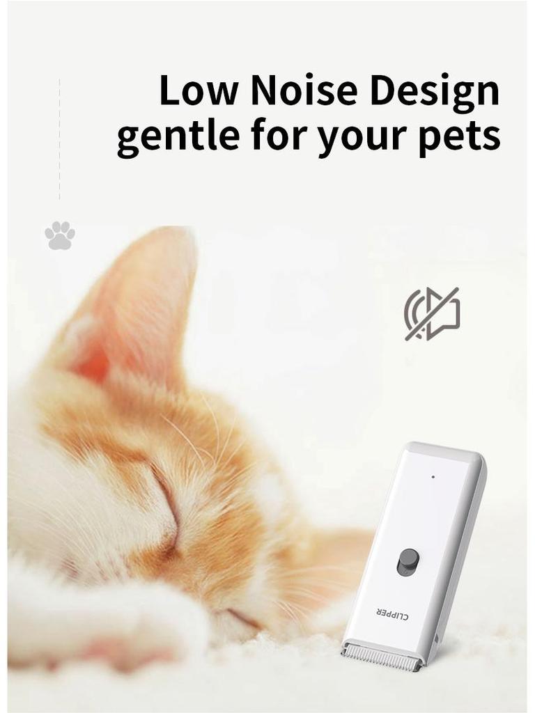 Cichy Wodoodporny Elektryczny Trymer do Sierści Zwierząt Domowych dla Kotów i Psów