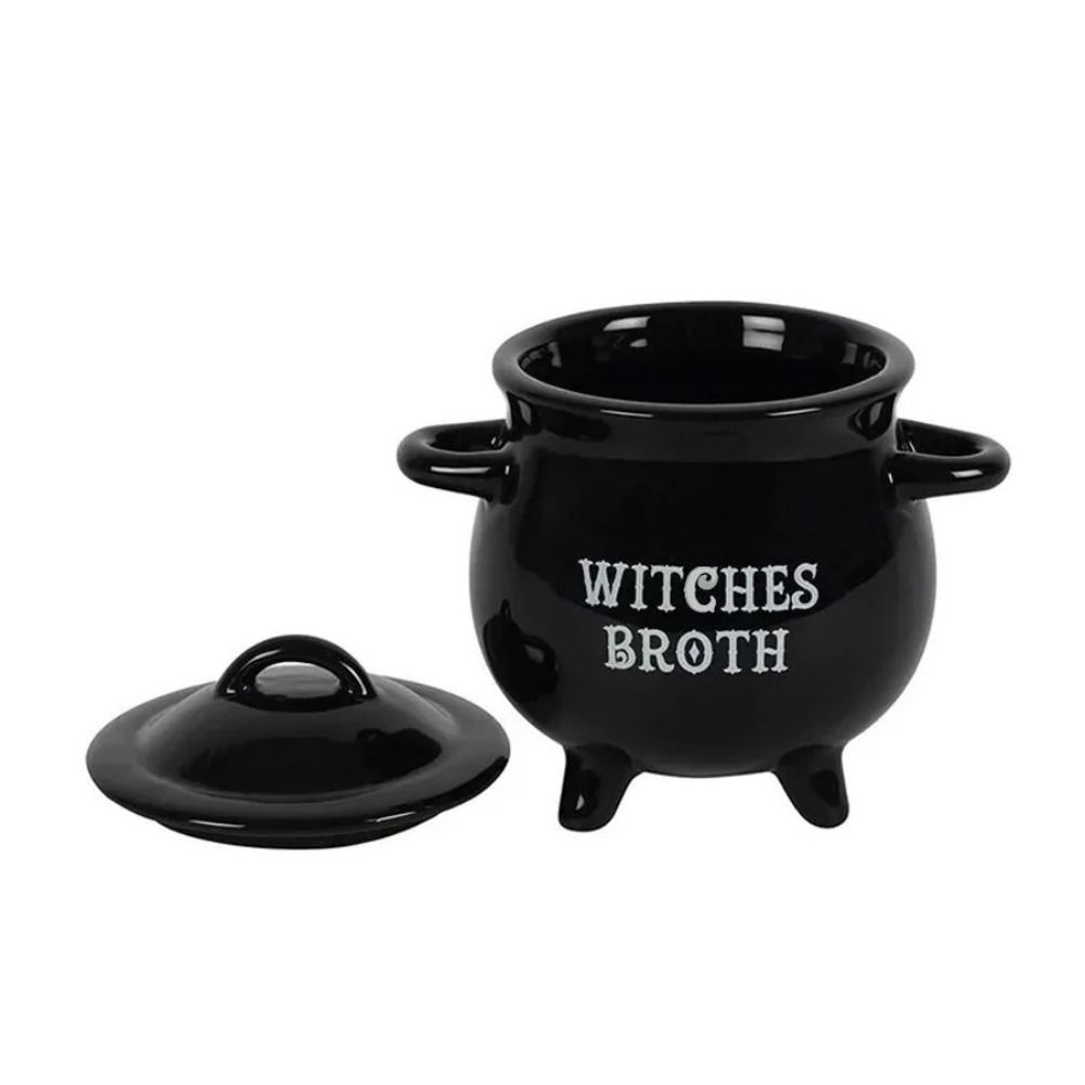 Decorative Witch Soup Bowl Black Witch Potion Cup Durable Witch Sugar Canister Kids