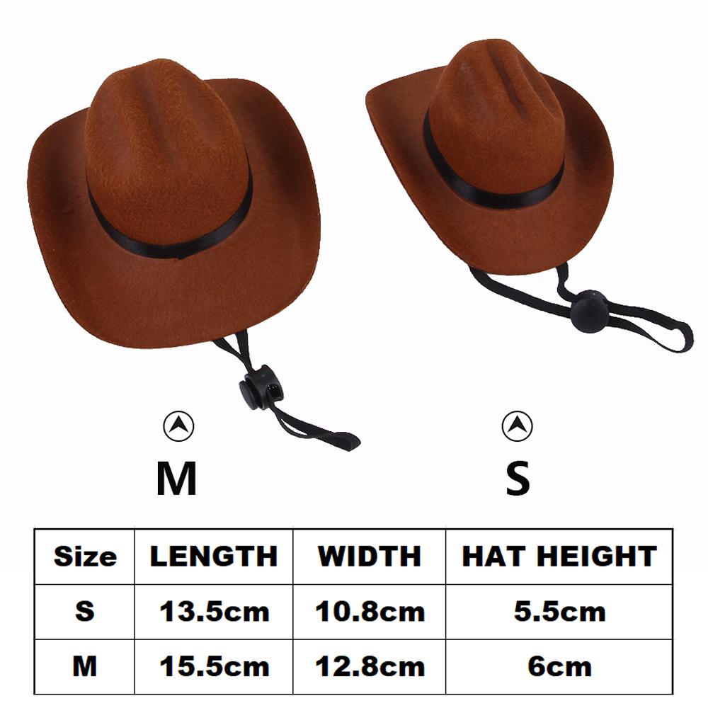 Adjustable Pet Dog Hat Star Cowboy Hat Dog Costume Top Hat Headwear for Dogs Cats Sun Protection