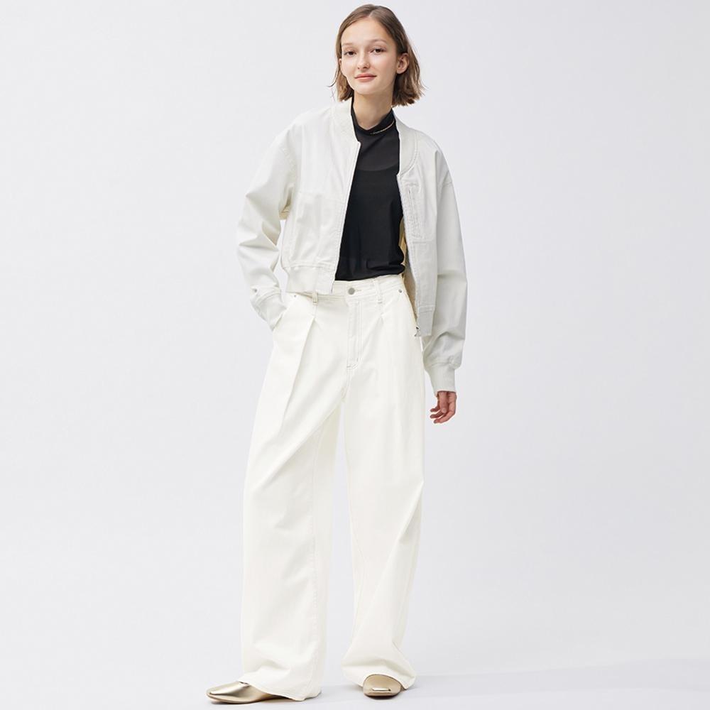 

Широкие брюки из светлого денима GU by Uniqlo+EC, длина 79,0 см