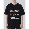 College Football T-Shirt Black Touchdown 1967 Football Graphic And Text For Casual Wear And Sports Fans