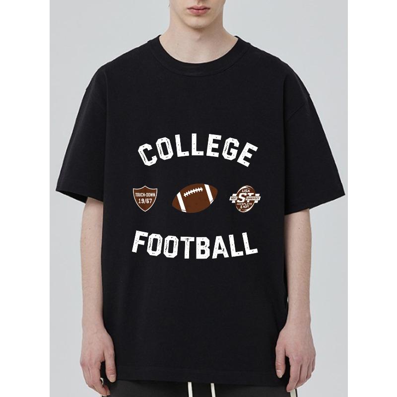

College Football T-Shirt Black Touchdown 1967 Football Graphic And Text For Casual Wear And Sports Fans XXXXL чорний