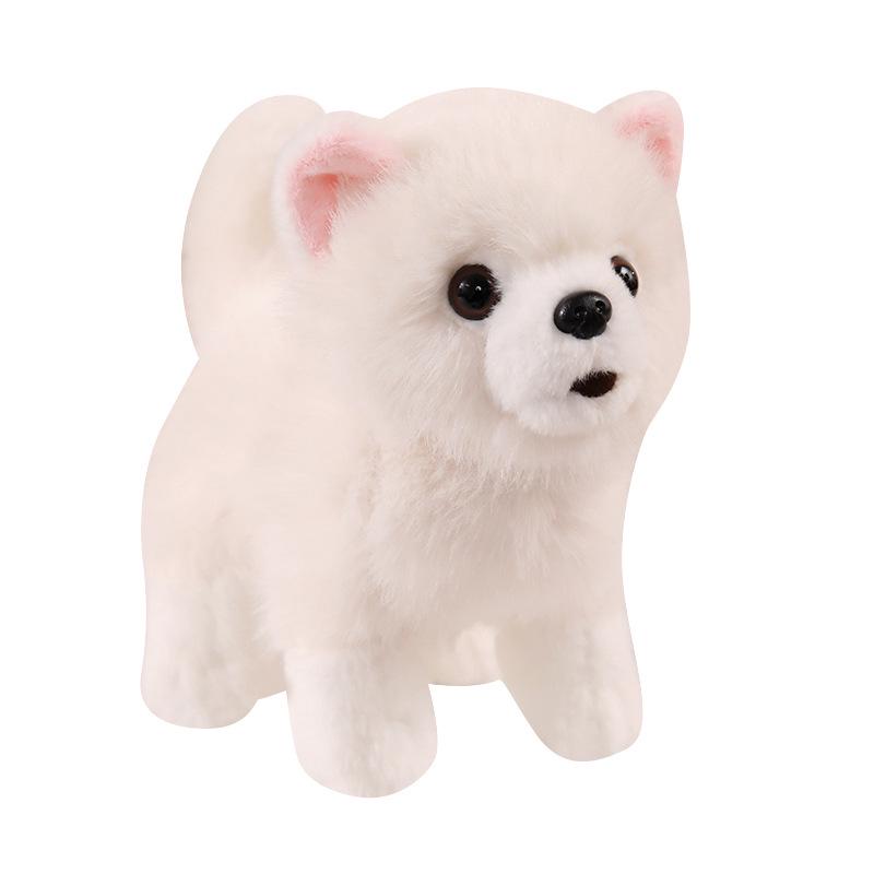 Cute Realistic Pomeranian Plush Toy - Small Comfort Doll for Girls & Children