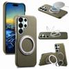 360 Rotating Magnetic Kickstand Lychee Grain Leather Phone Case For Samsung S26 Ultra S25 S24 Plus S23 S22 A17 A07 A57 A37 Cover