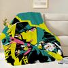 cartoon Flannel warm comfort C-Cyberpunk  soft plush blanket for sofa living E-Edgerunners room office anime bedroom travel gift
