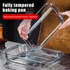 [Buy 1 Take 1]Rectangular Tempered Glass Bakeware Pan 1.6L/3L With Handle Glass Container Food Storage