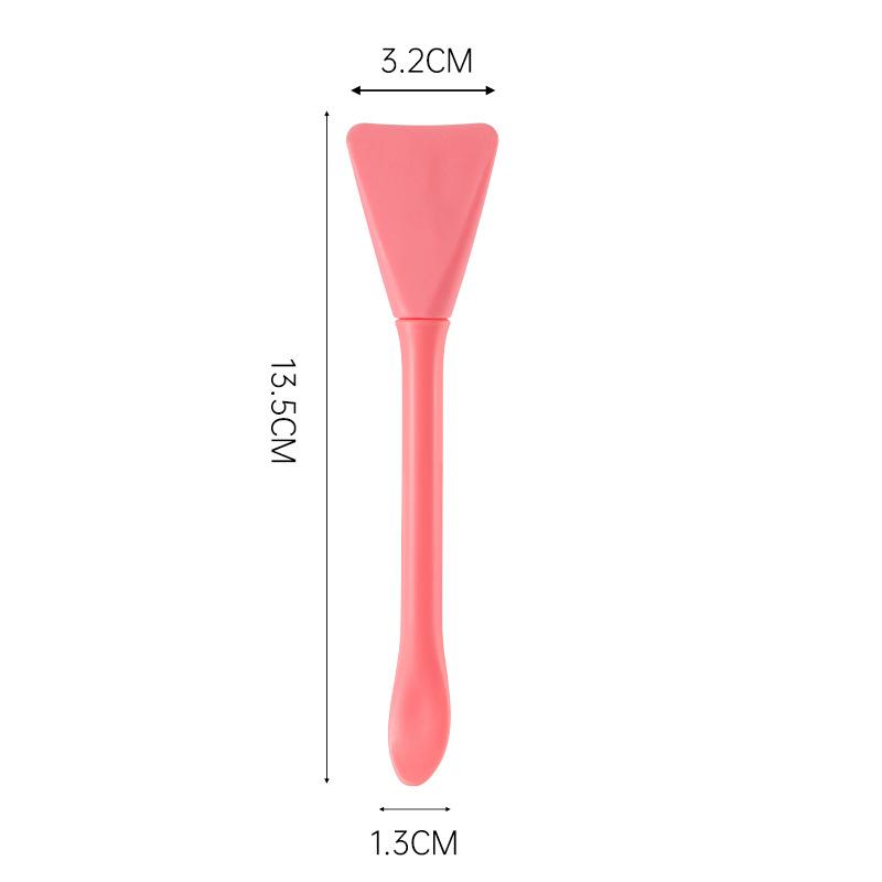Double Head Dual-use Facial Mask Brush for Mask Stick with Scoop Apply Mud Film Facial Mask Brushes Silicone Facial Beauty Tools