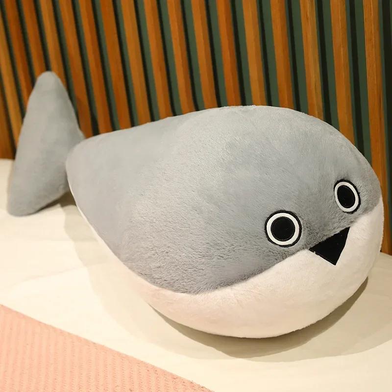 Große Größe Grauer Sacabambaspis Lebensechte Fischpuppe Plüschtier Kuschelkissen Meeresbewohner Spielzeug Sofakissen Dekoration für Kinder Mädchen