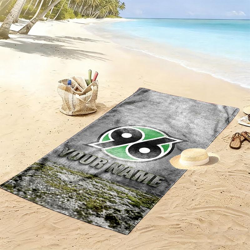 Hannover 96 Custom Name Print Beach Towel, Large Soft Quick Dry Towel for Beach Camping Swimming