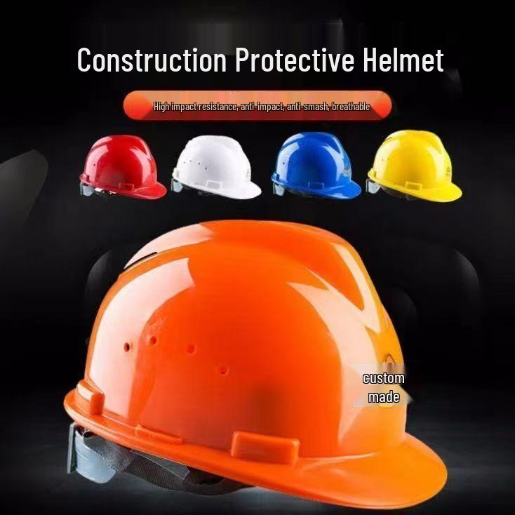 Capacete de Segurança Padrão para Eletricista e Construção - Respirável, Espessado para Proteção do Trabalhador.