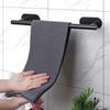 No Drilling Required Stainless Steel Bathroom Accessory Set – Self-Adhesive Towel Bar Paper Holder Towel Ring and Robe Hook