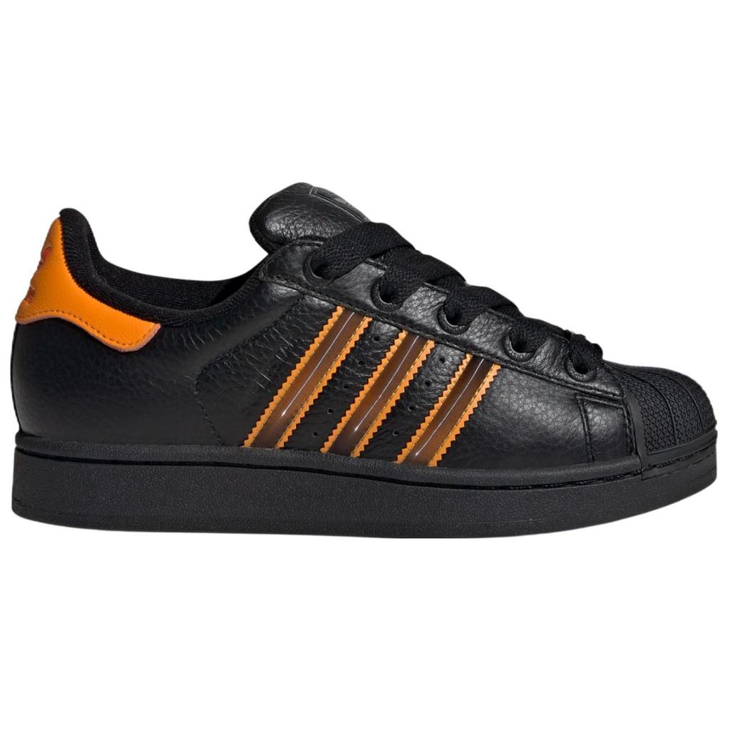 Adidas Superstar 2 Black Crew Orange Women Sneakers Core-Black Semi-Impact-Orange JQ6469