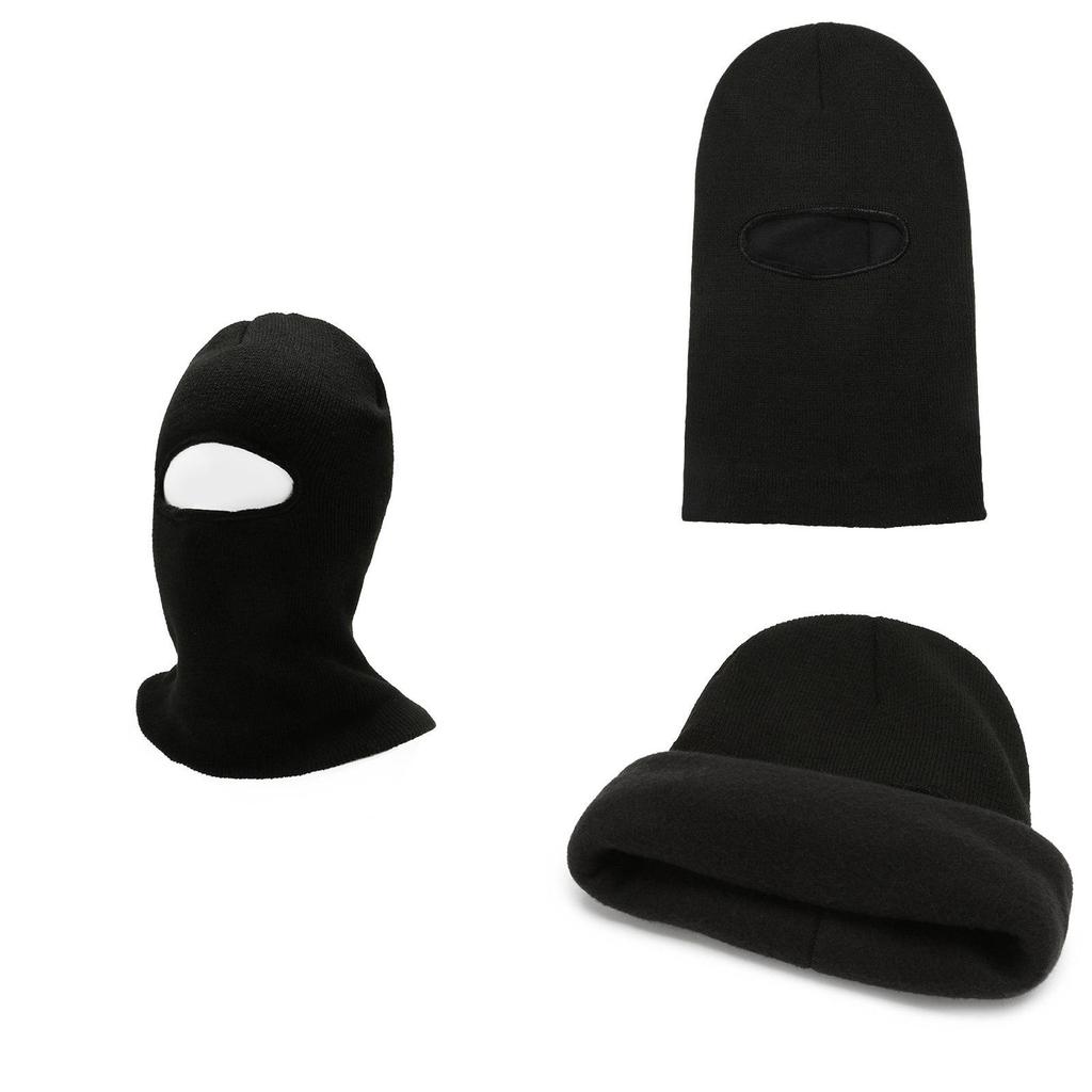 Winter Outdoor Knitted Hat Thick Warm All Inclusive Cap Fashion Gift Color Solid