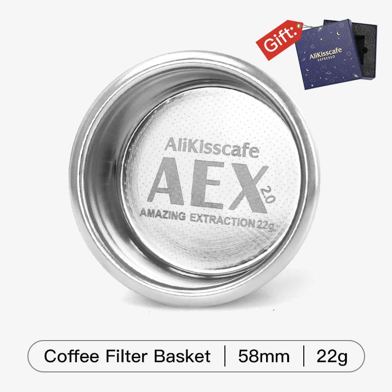 58mm Coffee Filter Basket For 58mm Espresso Portafilter Espresso Maker Filter Basket Double Layer Home Barista Accessories