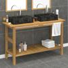 Vidaxl Bathroom Cabinet with Black, Marble Sinks, Tek
