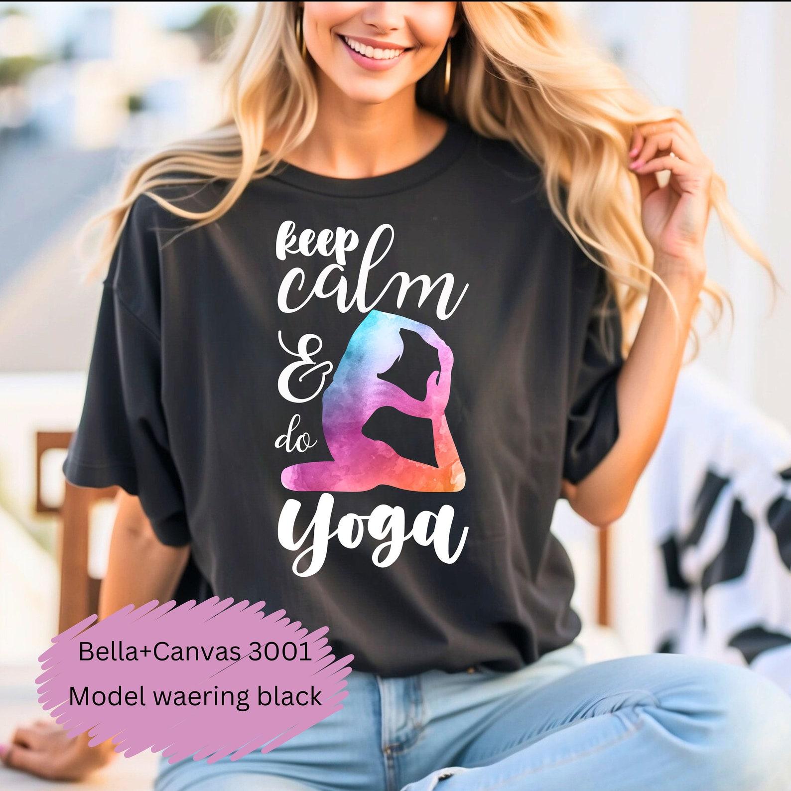 Yoga t-shirt Keep calm and do Yoga, yoga gift, Unisex motivational Inspirational shirt, meditation shirt, yoga t-shirt gift,Yoga mom tee, 3XL