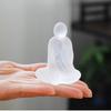 Ancient glazed little monk teapet creative ornament frosted zen glass Tathagata small Buddha statue kung fu tea set tea ceremony