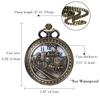 JEWELRYWE Taschenuhr, antike Zug-Anhängeruhr, analoge Taschenuhr, Anhänger-Halskettenuhr für Männer, Volljährigkeitszeremonie, Geburtstag, Jahrestag