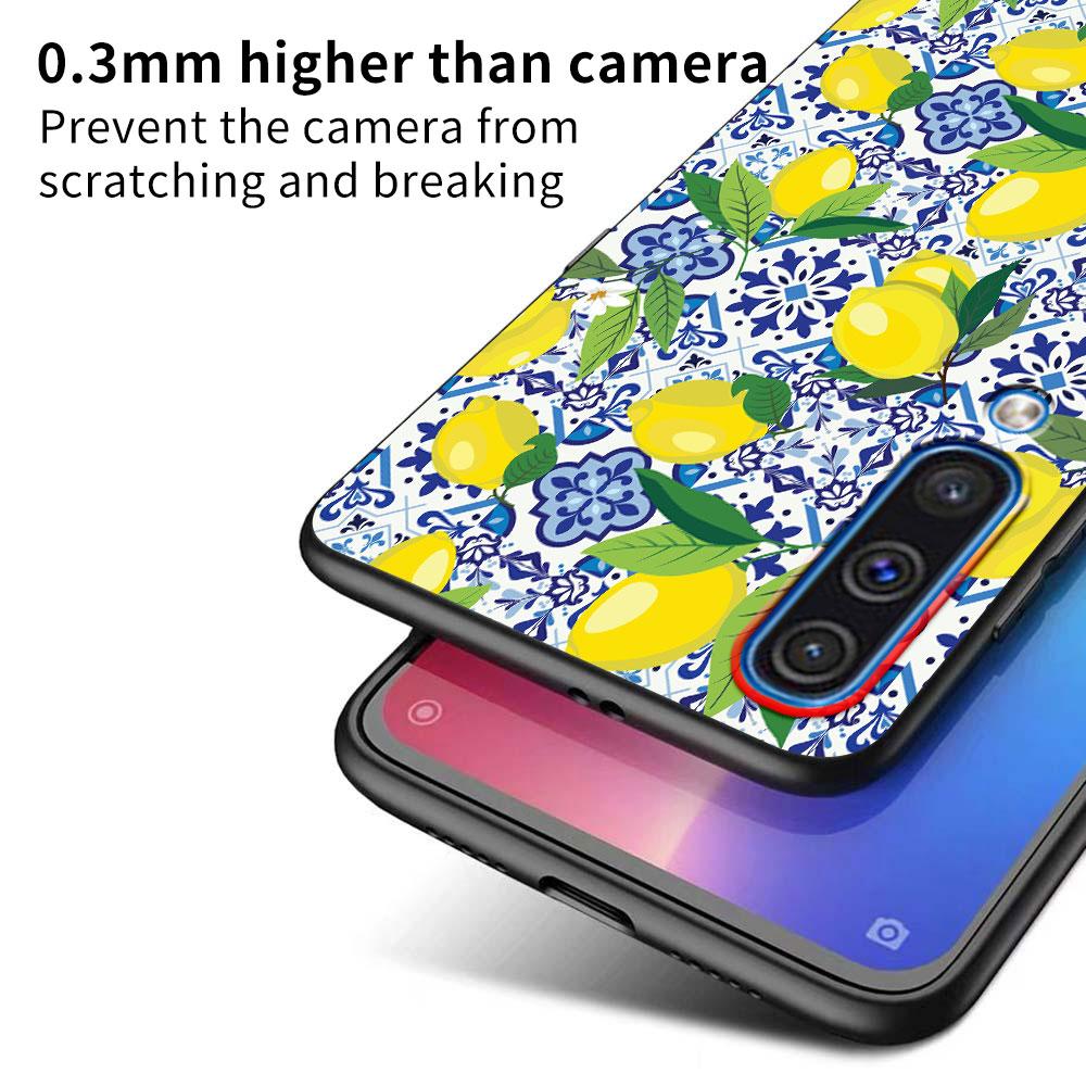Mediterranean Lemon Case for Samsung Galaxy A10s A50 A50s A02s A03s A20 A30 A20e A70 A70s A20s A30s A10 TPU Black Phone Cover