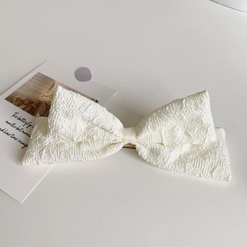 Fairy Girl Three-Dimensional Bow Hairpin Elegant Spring Clip Top Clip Retro Texture Mori Broken Hairpin