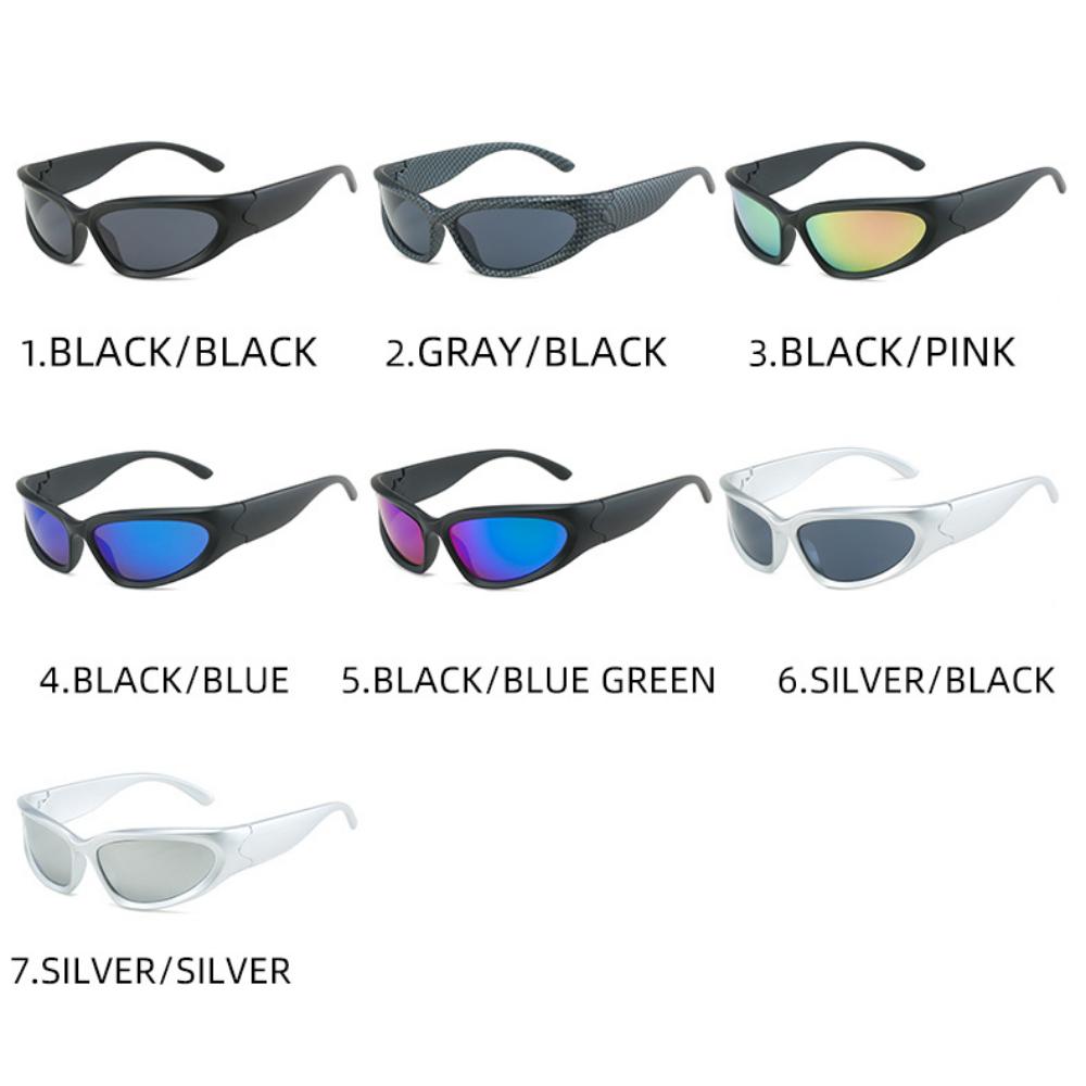 Popular Women's Sunglasses Punk Sunglasses Unique Sports Sun Glasses Men UV400 Goggle Shades Mirror Colorful  Eyewear