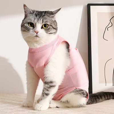 Anti-Leck-Katzenkastrationskleidung Weiche Haustierweste Kleidung Postoperative Kleidung Sommer