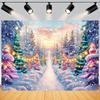 1Pcs Winter Forest Christmas Decoration Background Winter Backdrop Decorations For Photo Studio Photo Booth Christams Party