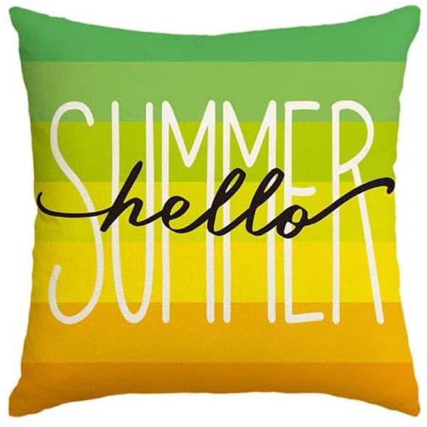 Summer Sunflower Pillow Case Linen Print Sun Flower Home Sofa Pillow Plant Flower Pillow