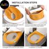 1Pcs Closestool Mat with Handle Keep Warm Washable Cartoon Toilet Seat Cover Breathable Toilet Mat Bathroom Accessories