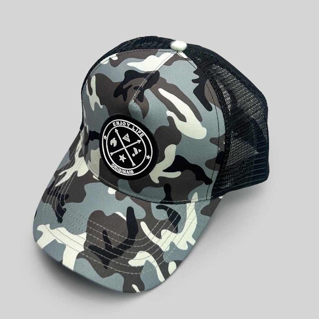 Letnia siatkowa czapka z daszkiem dla kobiet i mężczyzn Ciesz się życiem Naszywka z literą Czapka snapback Codzienna oddychająca Unisex Street Hip Hop Czapki trucker