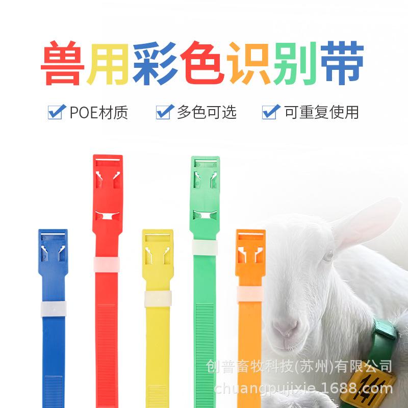 Flexible POE Color ID Bands for Cattle & Sheep: Durable Animal Husbandry Solution 36CM Yellow Band (1pc)