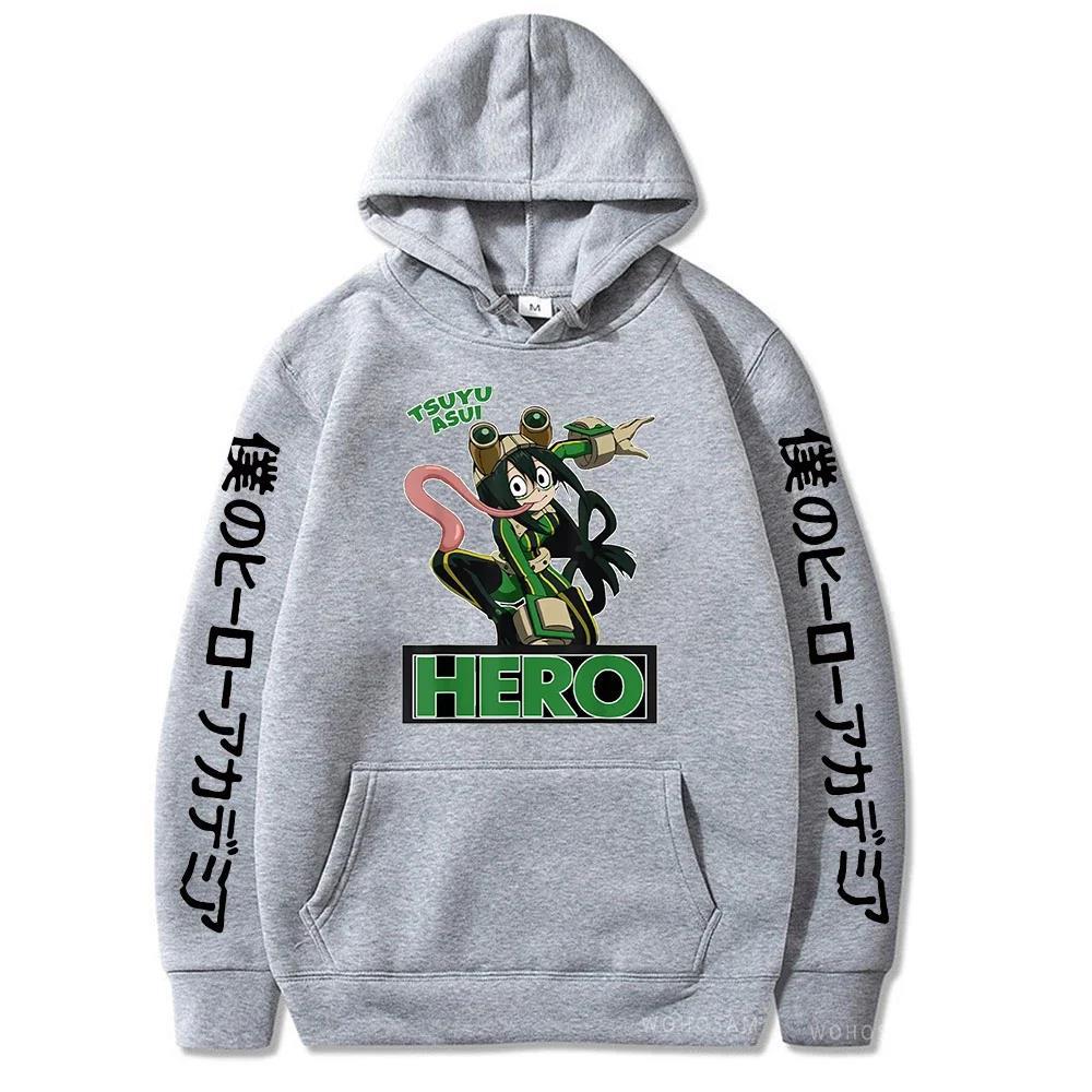 My Hero Academia Tsuyu Asui Boku No Hero Academia Anime Hoodies Women Autumn Winter Fleece Streetwear